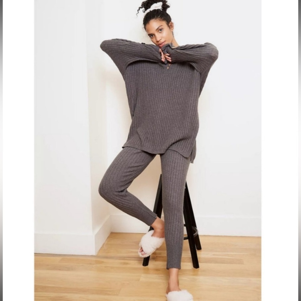 Free People Around the Clock Tunic Sweater & Pants Large